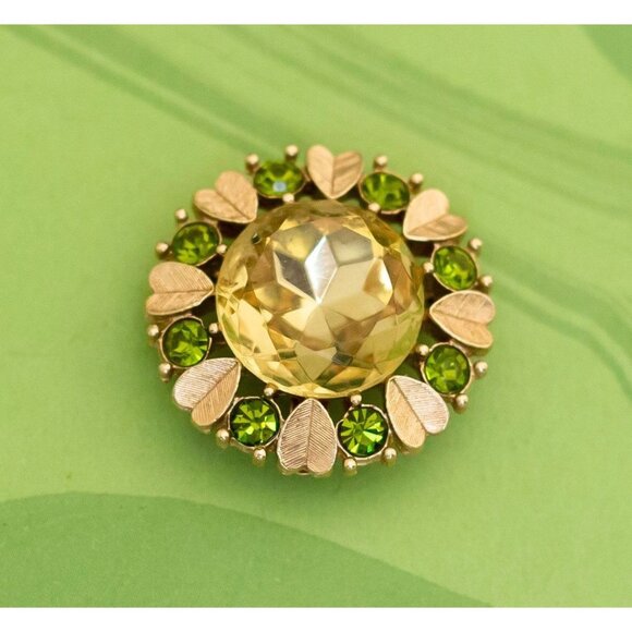 Vintage Art Deco Love Stone Brooch by Avon - W20 - Picture 1 of 2